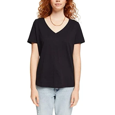 Image of ESPRIT Women&#039;s Basic Crew Neck T Shirt, 001/Black New 2, XXS