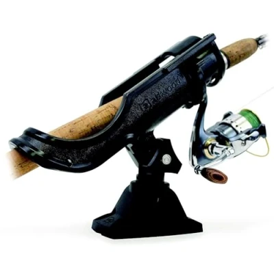 Image of attwood 5009 4 Heavy Duty Adjustable Rod Holder with Combo Mount, Black Finish
