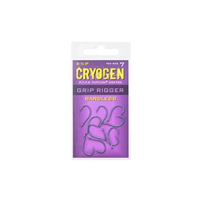 Image of ESP Cryogen Grip Rigger Barbless Carp Hooks: 6