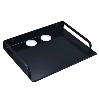 Image of Wall Mounted Projector Stand Black Router Rack Cable TV Box Holder Floating Shelf For Electronic Devices Such as Box/Media Boxes/Game Console/DVD Players/Sky Box/Modem (1 Tier, Large)