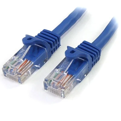Image of StarTech.com 3 m Blue Cat5e Snagless RJ45 UTP Patch Cable 3m Cord Ethernet Male to Cat 5e (45PAT3MBL)