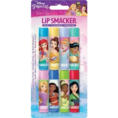 Image of Lip Smacker Disney Princess Party Pack, 8 Flavoured Glosses for Kids Inspired by Princesses, Clear, Moisturizing and Refreshing