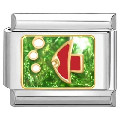 Image of Quiges 9mm Italian Style Charm Link Module Stainless Steel Fish for Bracelets