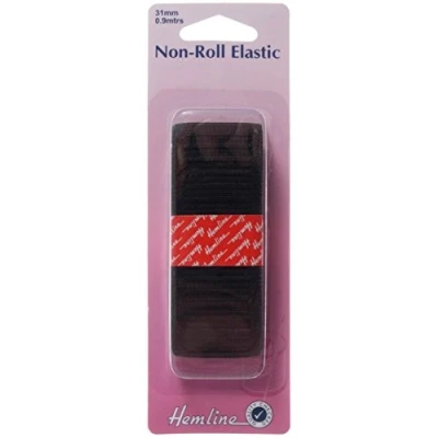 Image of Black Non Roll Elastic [1m X 31mm]