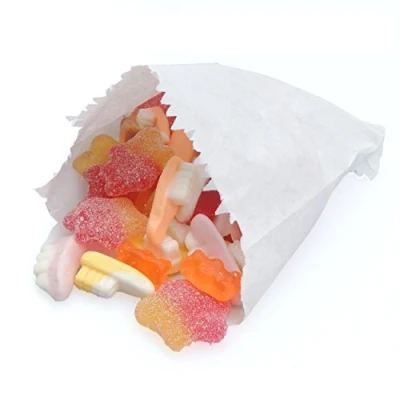 Image of EPOSGEAR® 5&quot; x White Sulphite Strung Paper Food Bags Ideal for Fruit, Vegetables, Sweets and Crafts (2000)