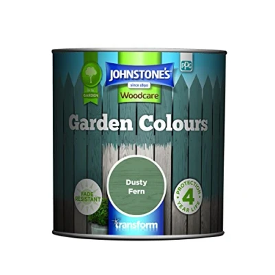 Image of Johnstone’s Garden Colours Dusty Fern Exterior Wood Paint Fade Resistant Suitable for Furniture Outdoors Fence Dry in 2 hours 12m2 Coverage per Litre 1L