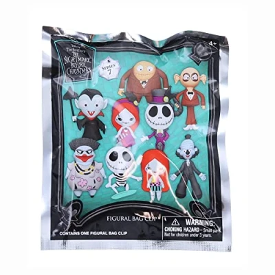 Image of Disney Tim Burton&#039;s Nightmare Before Christmas Series 7 3D Foam Bag Clip in Blind