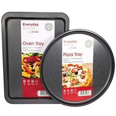 Image of ProChef Brand Non Stick Baking Tray Sets (Oven &amp; Pizza Tray)