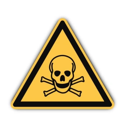 Image of Warning of toxic substances: W016 DIN EN ISO 7010 / ASR A1.3 sticker: diameter 20 cm, pack 1