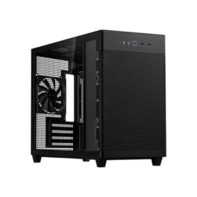 Image of ASUS Prime AP201 TG is a stylish 33 liter MicroATX case with tool free side panels and quasi filter mesh, support for 360 mm coolers, graphics cards up to 338 long, Tempered Glass Panel