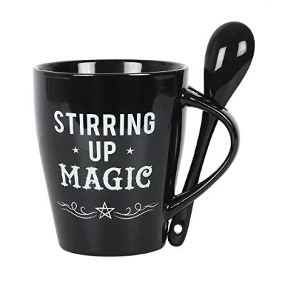 Image of Stirring Up Magic Ceramic Mug and Spoon Set