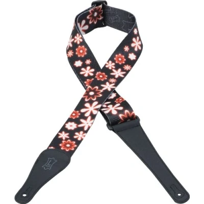 Image of Levy&#039;s MPD2 003 Sublimation Series 2 inch Polyester Guitar Straps Flowers