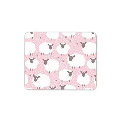 Image of Pink Sheep Mouse Mat Pad Animal Farm Girls Daughter Mum Gift Computer #13234