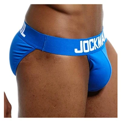 Image of Sexy Mens Briefs Bikini Cotton Basic Underwear Underpants (L, Blue)
