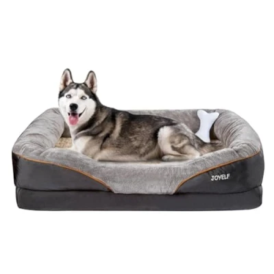 Image of JOYELF XX Large Memory Foam Dog Bed, Orthopedic Bed &amp; Sofa with Removable Washable Cover Sleeper for Dogs
