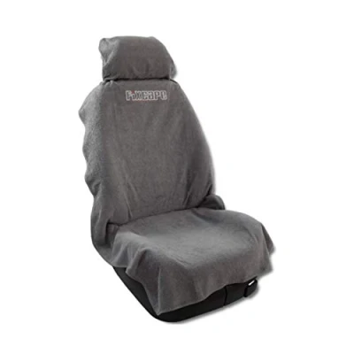 Image of fixcape Unique terry cloth Car Seat Covers Throw on&#039;&#039; Cover/Car Protectors/Front (grey)