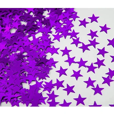 Image of 70g Purple Stars Table Scatter Confetti Birthday Wedding Anniversary Christmas Festive Party Decorations