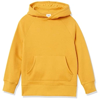 Image of Amazon Essentials Boys&#039; Fleece Sweater Hoodie Sweatshirts, Golden Yellow, 9 Years