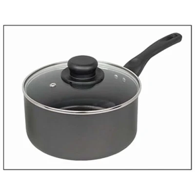 Image of 18cm Non Stick Saucepan with Tempered Glass Lid FS018