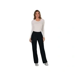 Image of CHEROKEE Women Woman Scrub Trouser Revolution Medical Clothing with Cargo Pockets Easy Pull on WWE110 Black L