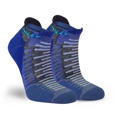 Image of Hilly, Active Socklet Min Cushioning, Cobalt/Black, XL