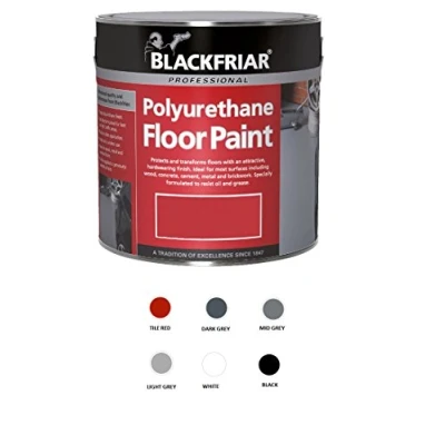 Image of Blackfriar Polyurethane Floor Paint for Indoor Outdoor Use 5L Tile Red