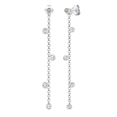 Image of Elli Earrings Solitaire Basic with Crystals in 925 Sterling Silver