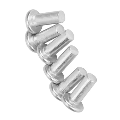 Image of 100pcs M4 Flat Head Solid Rivet, Aluminum Not Fall Off Rivets Rivet Assortment Fastening Tool, GB867 (M4*10)
