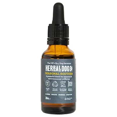 Image of Herbal Dog Co HerbaCare Seasonal Soother Tonic Drops, 30ml Immune Support for Dogs &amp; Puppies Supplement All Natural, Made in UK