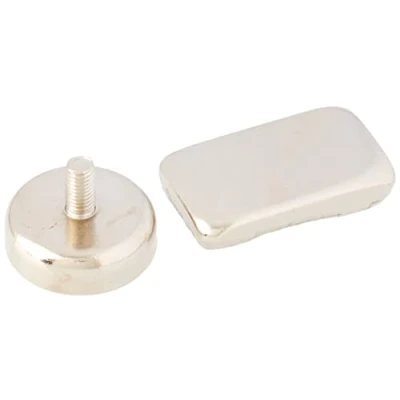 Image of N42 Neodymium Pot Magnet with M5 Stud for Arts, Crafts, Model Making, DIY, Hobbies, Office, and Home 25mm dia x 8mm thick 20kg Pull