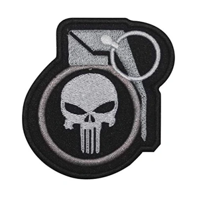 Image of Punisher Super Hero Movie Iron On Patch Sew Embroidered Patch/Badge for Clothes Shirts Jeans etc