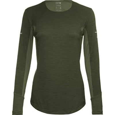 Image of GORE WEAR Women&#039;s Long Sleeved Running Shirt Vivid, Utility Green, 42