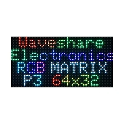Image of Coolwell RGB full colour LED matrix panel display, 64 x 32 pixels for Raspberry Pi, Pico, ESP32, Ardui, etc., adjustable brightness