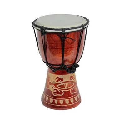 Image of 20cm Djembe Drum Bongo Gecko Wood A3