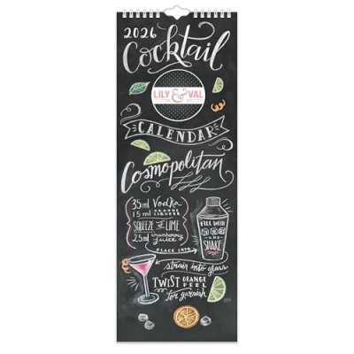 Image of 2026 Lily &amp; Val Cocktails Slim Wall Calendar