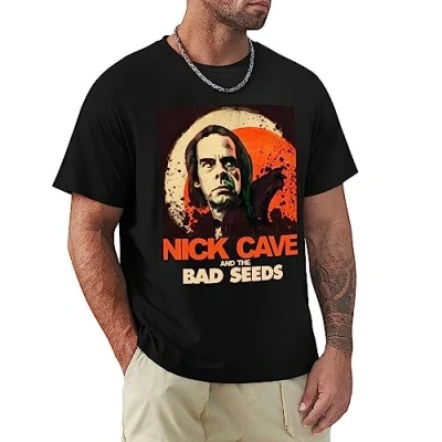 Image of Nick Cave Nicholas Edward T Shirt Summer Tops Aesthetic Clothing Clothes for Men Black