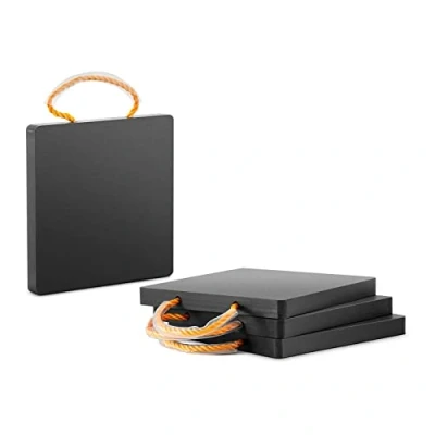 Image of MSW CP 300 7H Crane Pads 30 x 3 cm Load Capacity Up To 7,000 Kg 4 Pcs. Outrigger Plates (Plastic (PE HD), With Handles)
