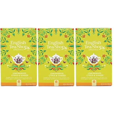 Image of English Tea Shop Lemongrass Citrus &amp; Ginger 20 Bag Sachets, 30 g