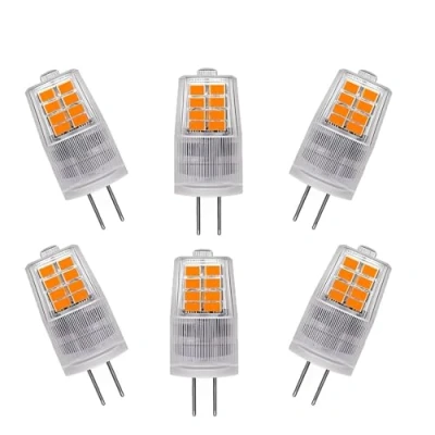 Image of ZHIYUE G4 3W LED Light Bulbs Warm White 3000k 300 Lumens AC220 240V Non Dimmable Replace 30w Halogen Bulb, Bi Pin Base JC Type,Living Room Chandeliers, Wall Lamps, Kitchen (6 Pack)