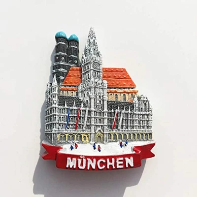 Image of 3D Munich Germany Fridge Magnet Travel Souvenir Gift Collection Home Kitchen Decoration Magnetic Sticker, Refrigerator