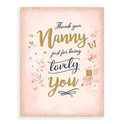 Image of Piccadilly Greetings Modern Birthday Card Nanny 8 x 6 inches