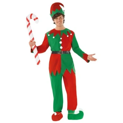 Image of Morph, Adult Elf Costume Men, Christmas Mens Costume, Outfit Men Medium