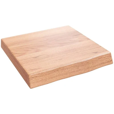 Image of vidaXL Bathroom Countertop Light Brown 40x40x(2 6) cm Treated Solid Wood