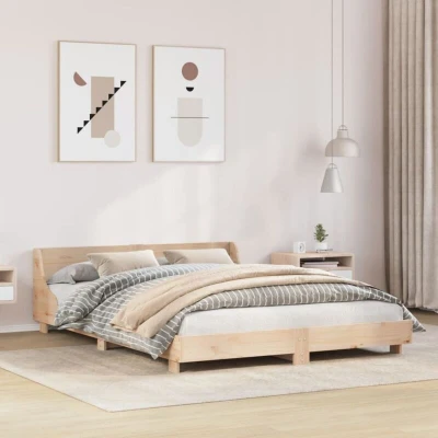 Image of vidaXL Bed Frame without Mattress 120x190 cm Small Double Solid Wood Pine