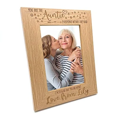 Image of ukgiftstoreonline You are the Auntie Photo Frame Gift Portrait Oak Wood Finish (5 x 7 Inch)
