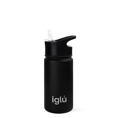 Image of iglu Reusable Water Bottles Premium Double Walled Stainless Steel Vacuum Insulated 24 Hours Cold &amp; 12 Hot Sweatproof BPA Fre Great Eco Friendly Gifte (Night Sky, 450 ml)