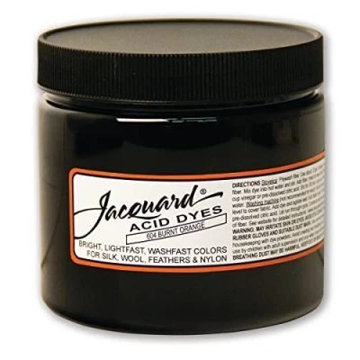Image of Jacquard Acid Dye for Wool, Silk and Other Protein Fibers, 8 Ounce Jar, Concentrated Powder, Burnt Orange 604