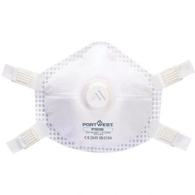 Image of Portwest FFP3 Ultimate Valved Reusable Respirator (Pk5) White