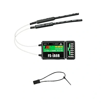 Image of HAWK&#039;S WORK FS iA6B Receiver, 6 Channel PPM i BUS Receiver Compatible with Radio Transmitter i4 GT5 i6 i6S i6X TH9X NV14 (Flysky iA6B)