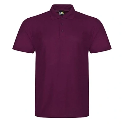 Image of PRORTX Mens Pro Pique Polo Shirt (L) (Burgundy)